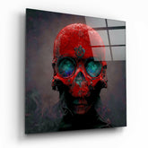 Red Head Glass Wall Art  || Designer Collection.